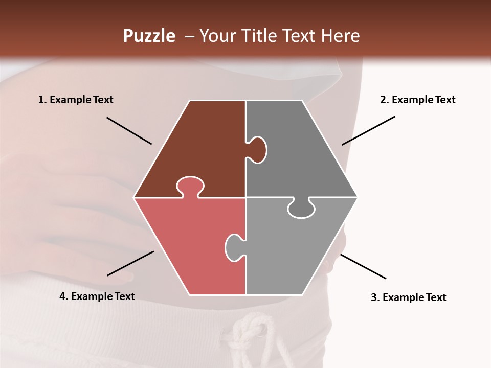 A Woman's Stomach With Her Hands On Her Hip PowerPoint Template