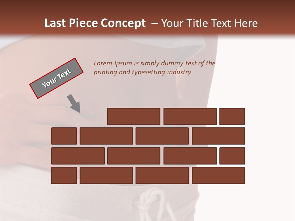 A Woman's Stomach With Her Hands On Her Hip PowerPoint Template