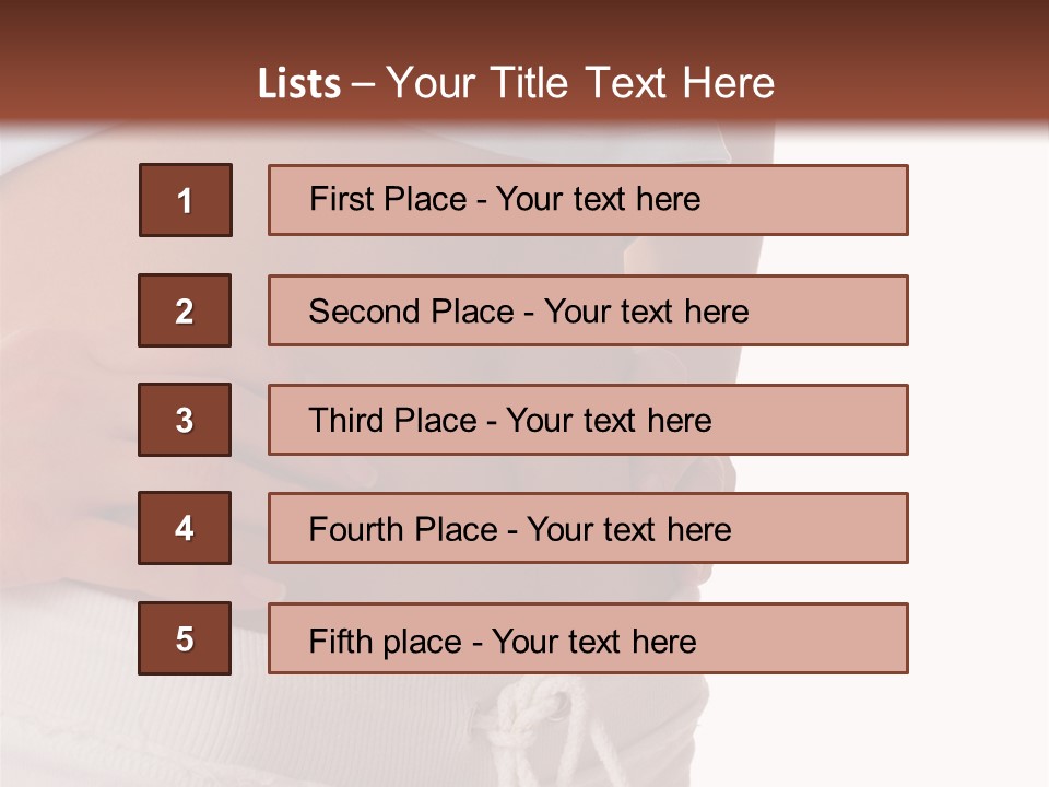 A Woman's Stomach With Her Hands On Her Hip PowerPoint Template