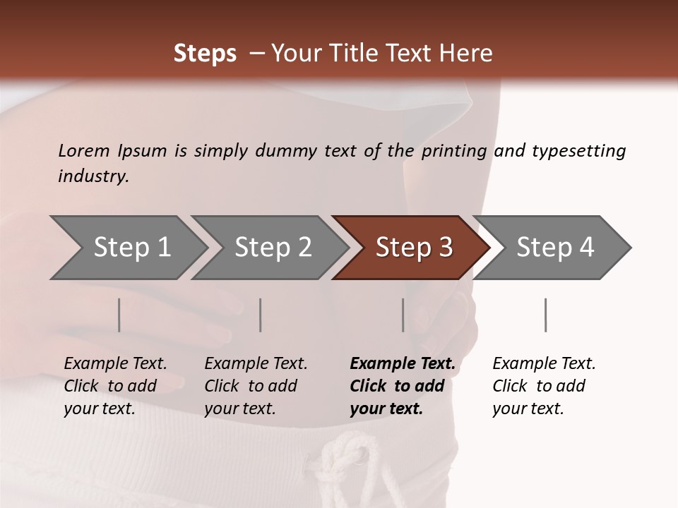 A Woman's Stomach With Her Hands On Her Hip PowerPoint Template