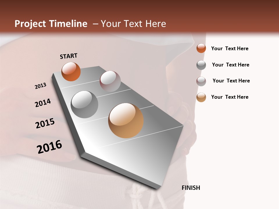A Woman's Stomach With Her Hands On Her Hip PowerPoint Template