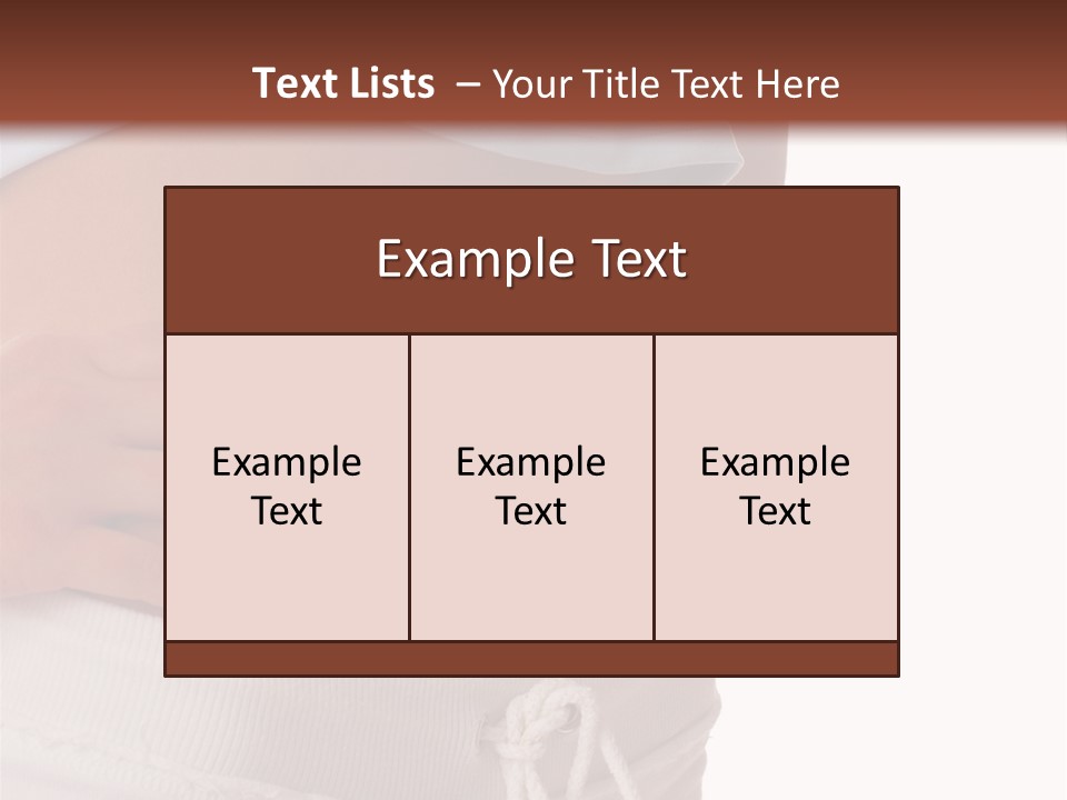 A Woman's Stomach With Her Hands On Her Hip PowerPoint Template