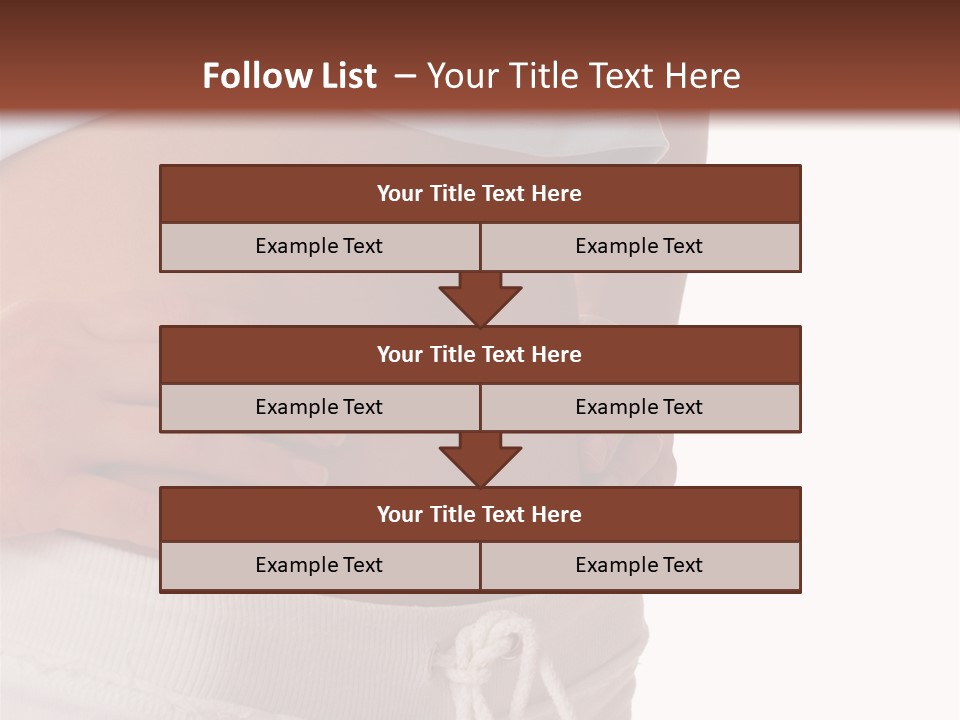 A Woman's Stomach With Her Hands On Her Hip PowerPoint Template