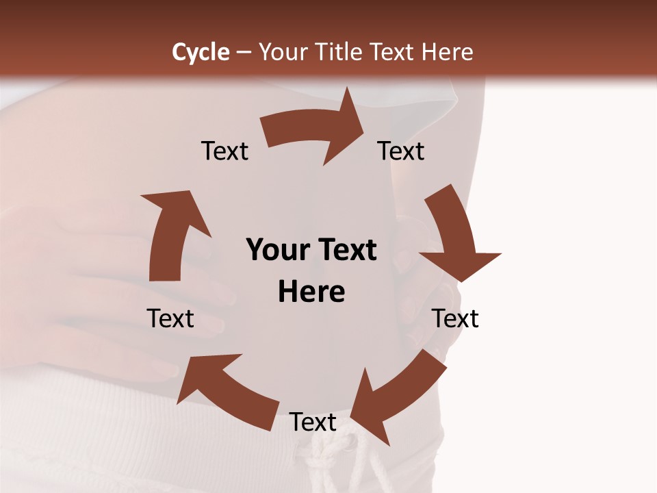 A Woman's Stomach With Her Hands On Her Hip PowerPoint Template