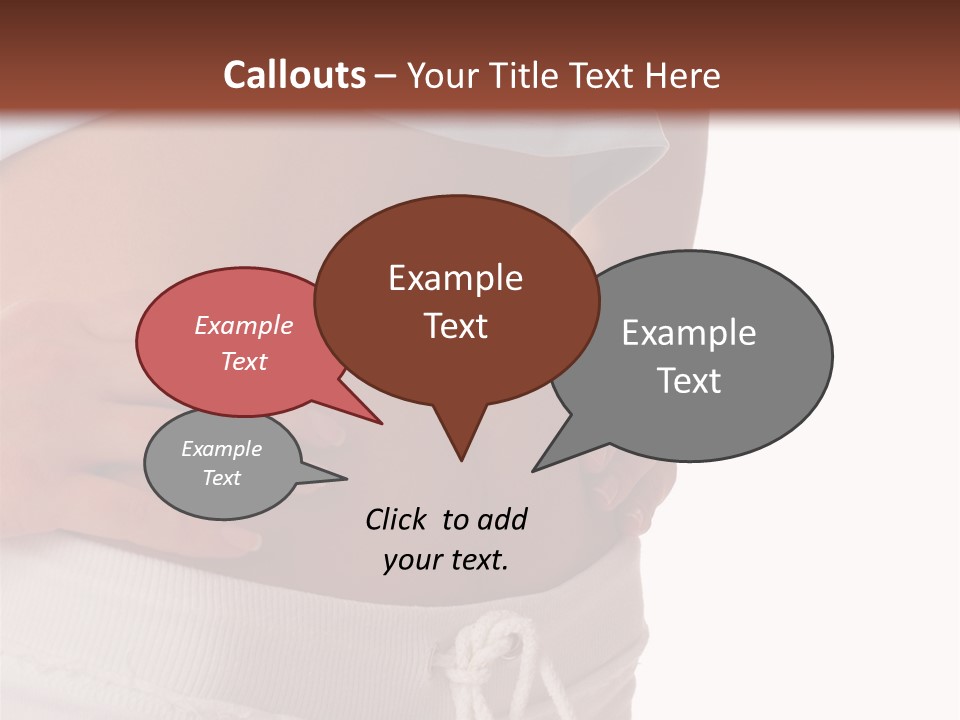 A Woman's Stomach With Her Hands On Her Hip PowerPoint Template