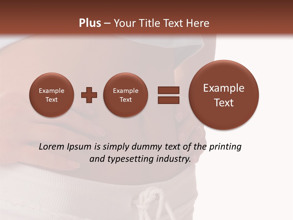 A Woman's Stomach With Her Hands On Her Hip PowerPoint Template