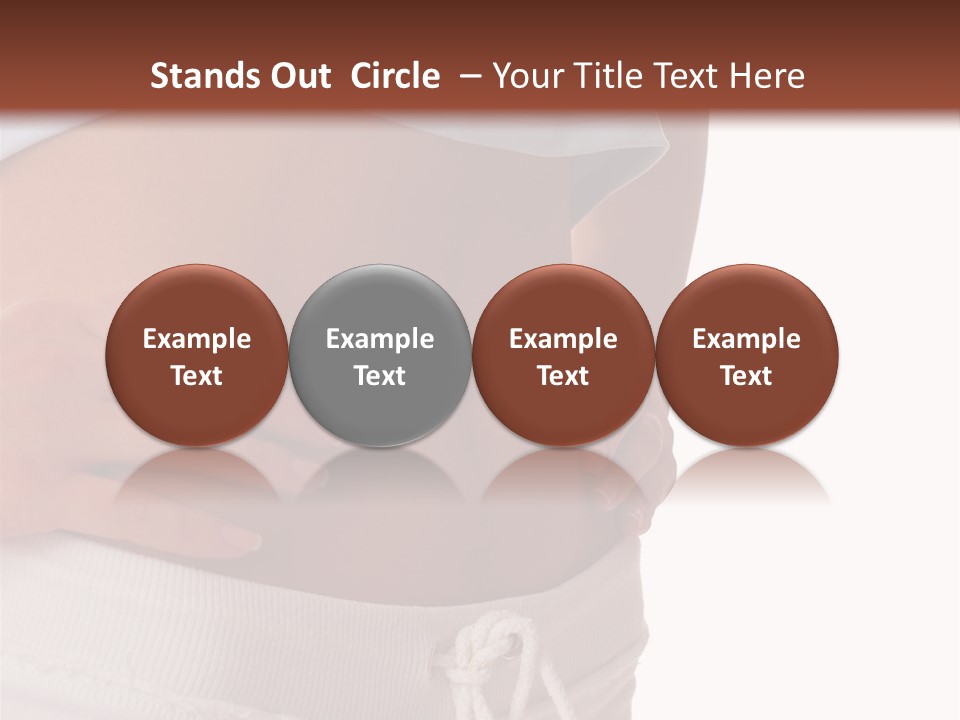 A Woman's Stomach With Her Hands On Her Hip PowerPoint Template