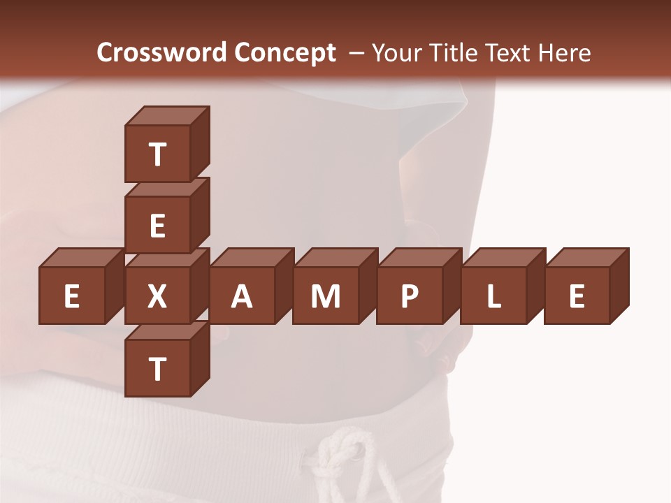 A Woman's Stomach With Her Hands On Her Hip PowerPoint Template