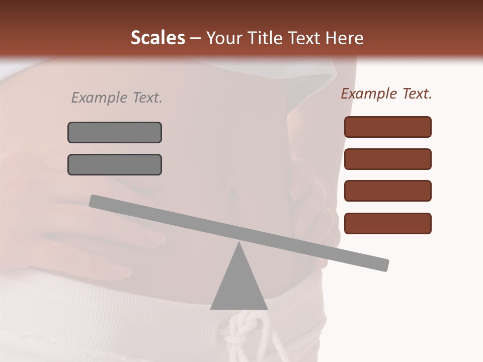 A Woman's Stomach With Her Hands On Her Hip PowerPoint Template