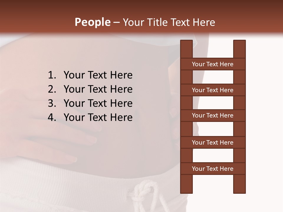 A Woman's Stomach With Her Hands On Her Hip PowerPoint Template