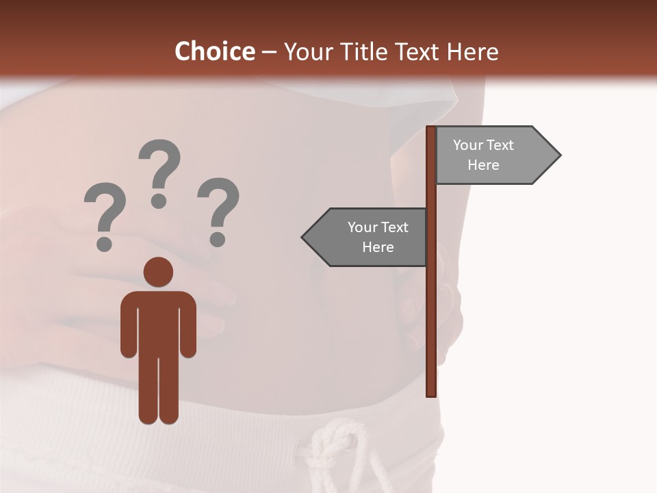 A Woman's Stomach With Her Hands On Her Hip PowerPoint Template