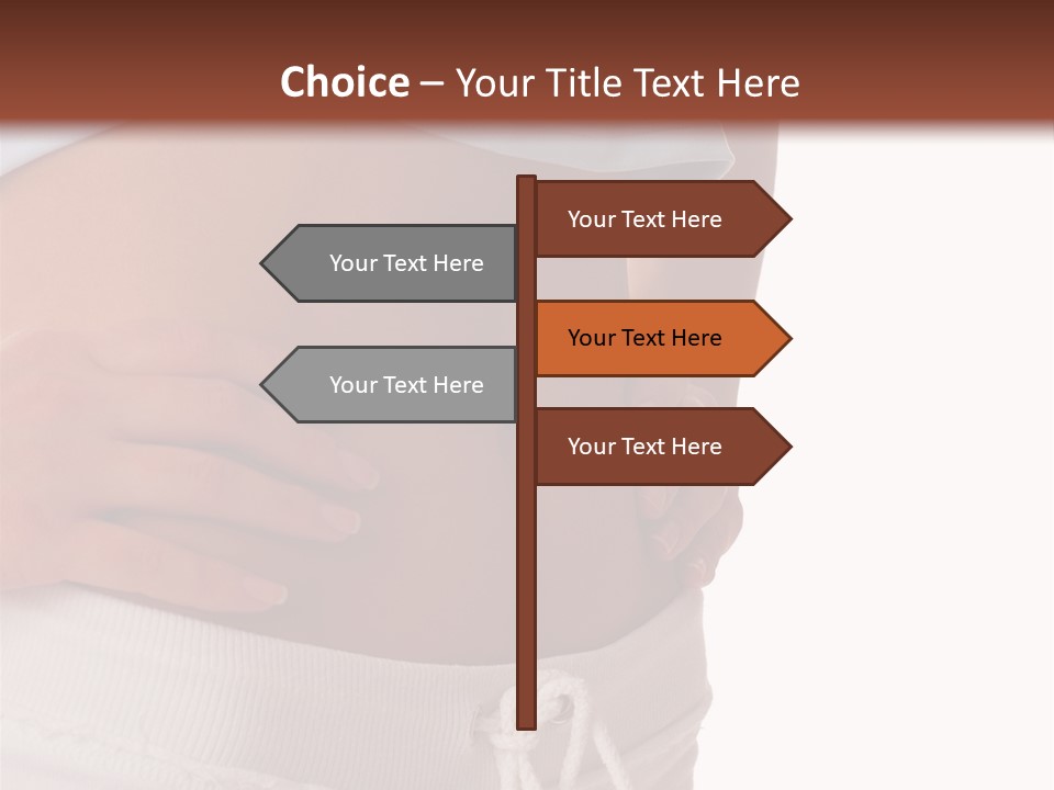A Woman's Stomach With Her Hands On Her Hip PowerPoint Template