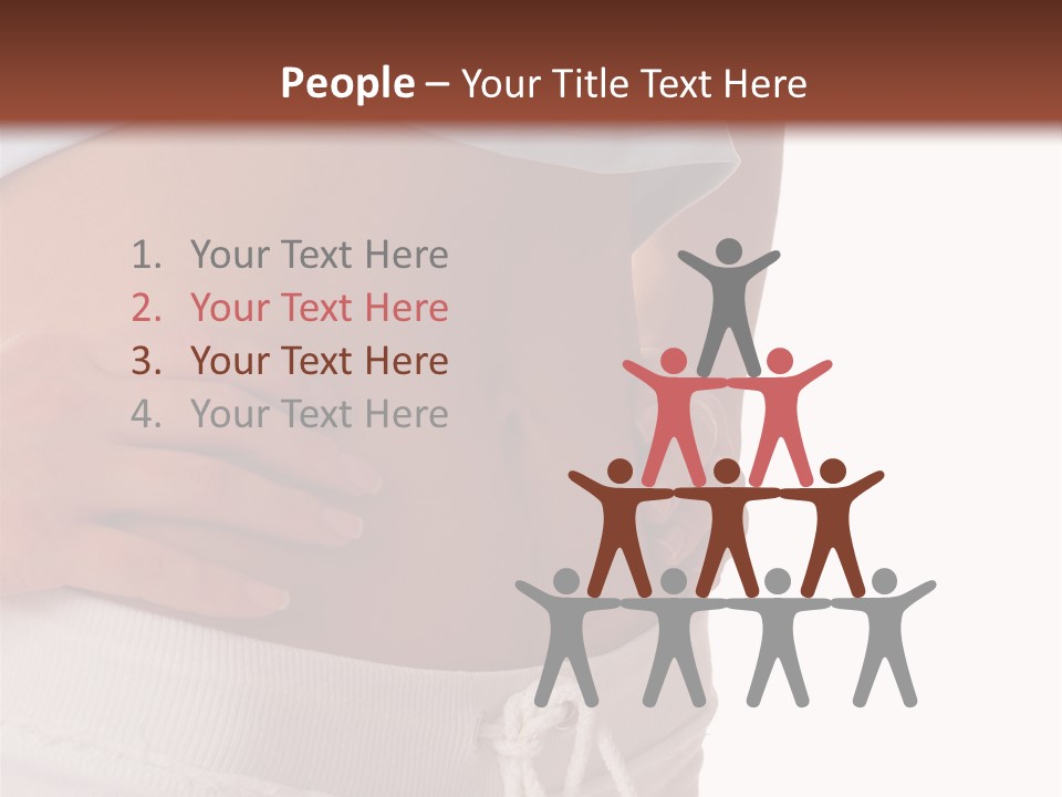 A Woman's Stomach With Her Hands On Her Hip PowerPoint Template