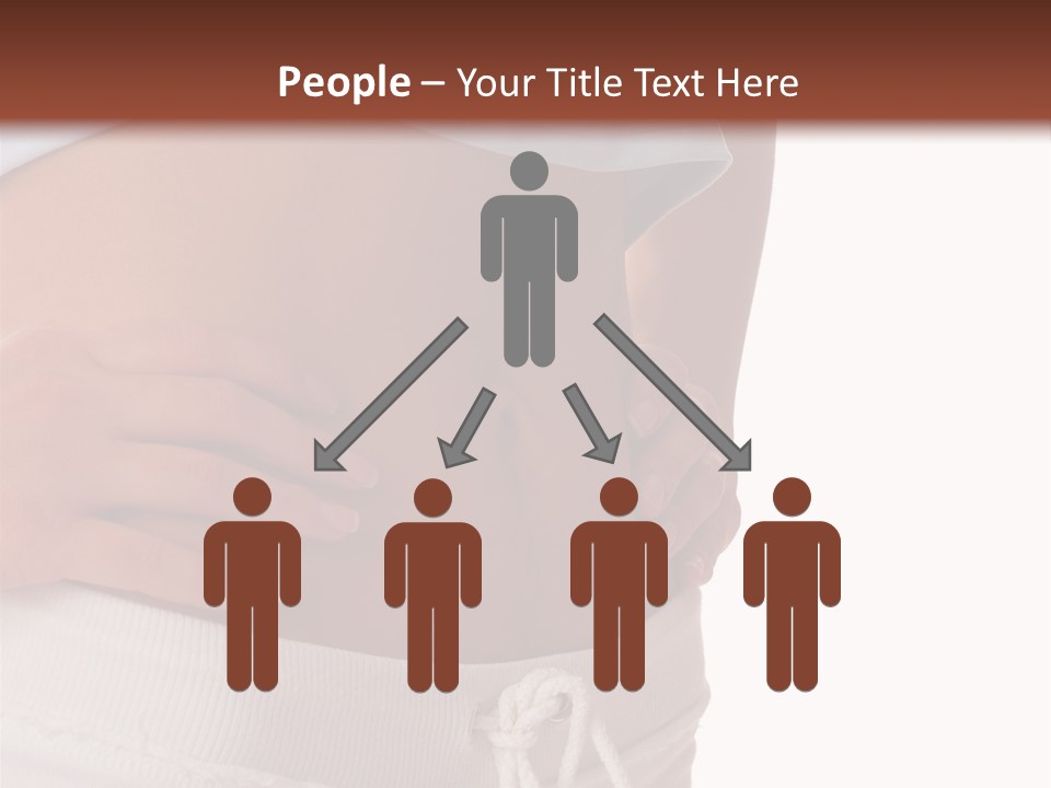 A Woman's Stomach With Her Hands On Her Hip PowerPoint Template