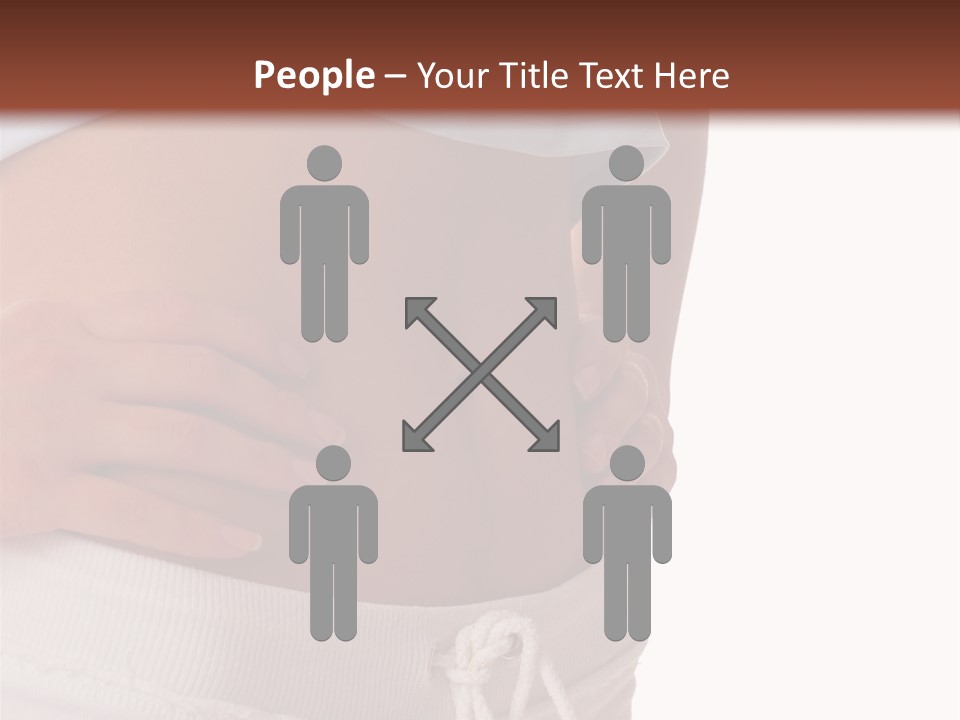 A Woman's Stomach With Her Hands On Her Hip PowerPoint Template