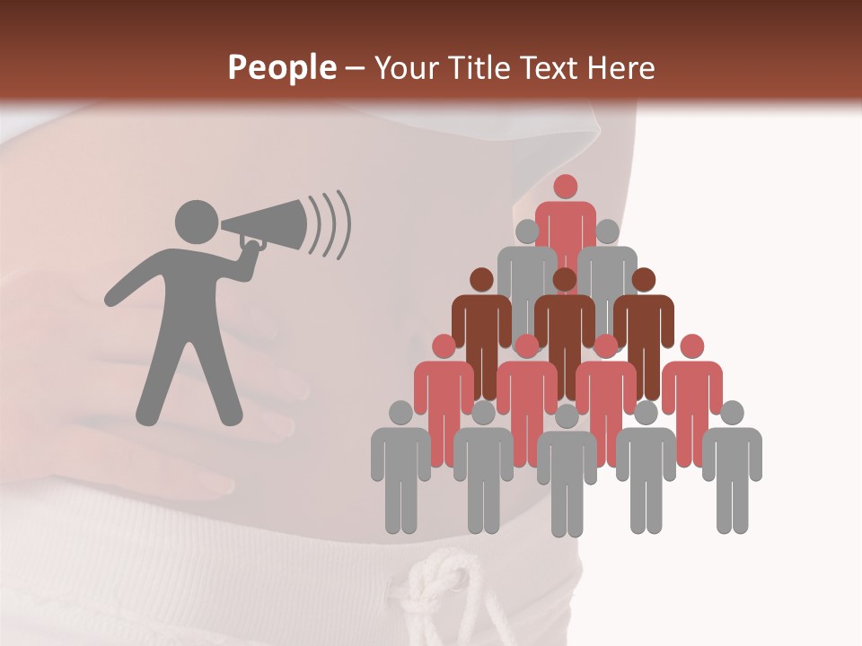 A Woman's Stomach With Her Hands On Her Hip PowerPoint Template