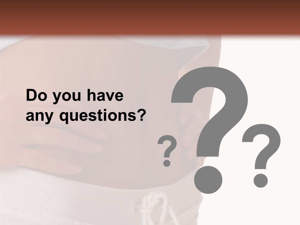 A Woman's Stomach With Her Hands On Her Hip PowerPoint Template