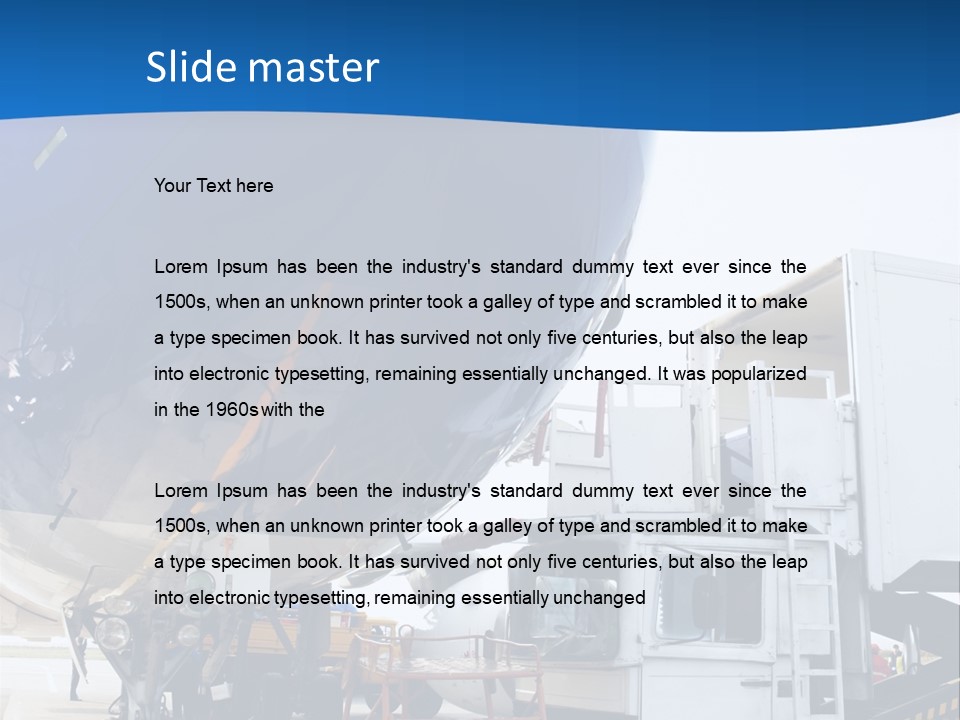 Airplane Is Being Serviced PowerPoint Template
