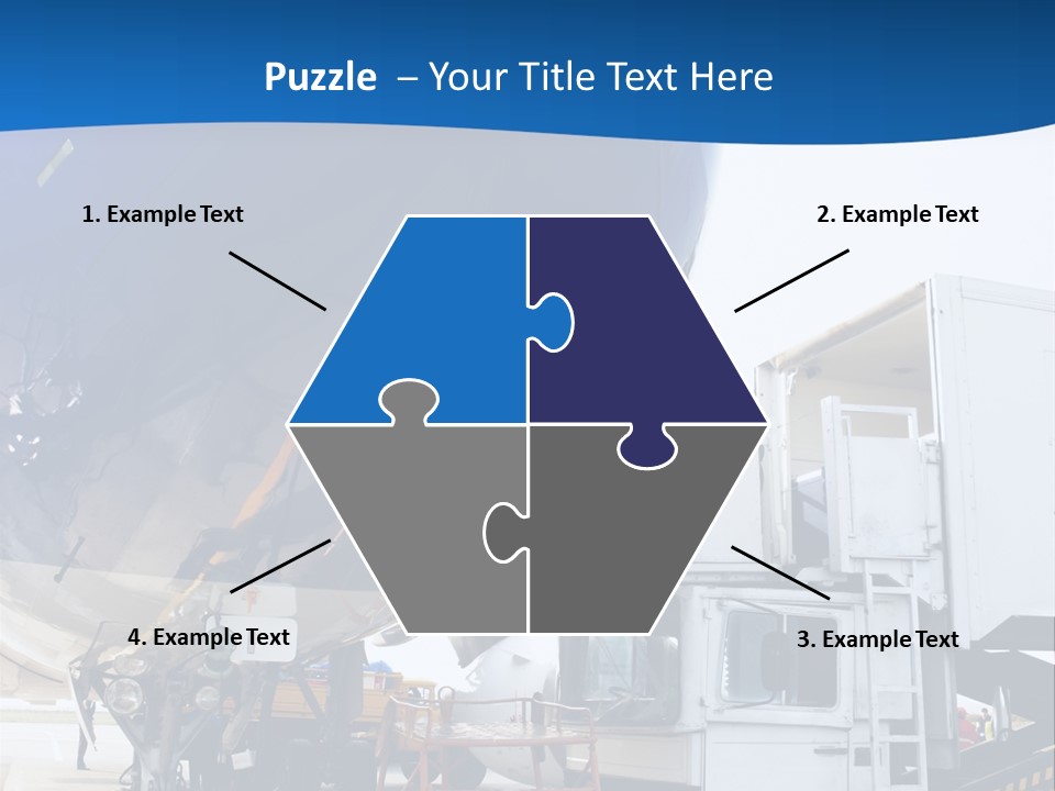 Airplane Is Being Serviced PowerPoint Template