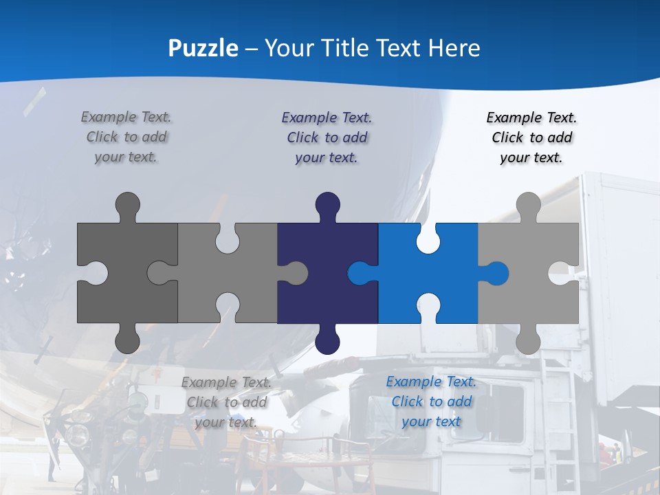 Airplane Is Being Serviced PowerPoint Template