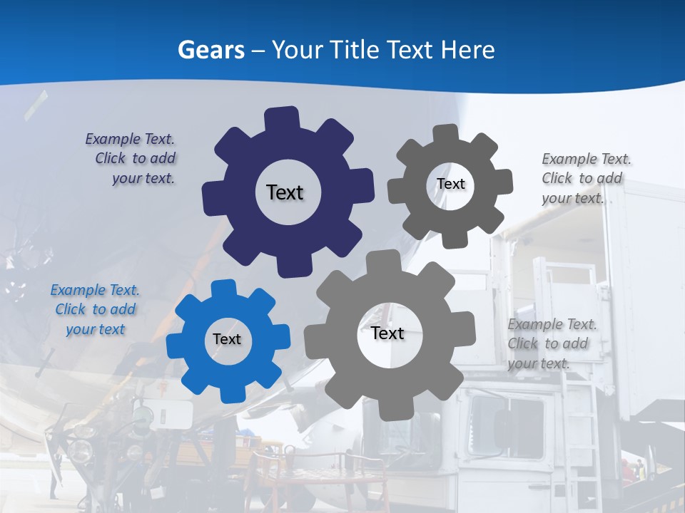 Airplane Is Being Serviced PowerPoint Template
