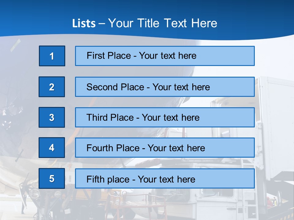 Airplane Is Being Serviced PowerPoint Template