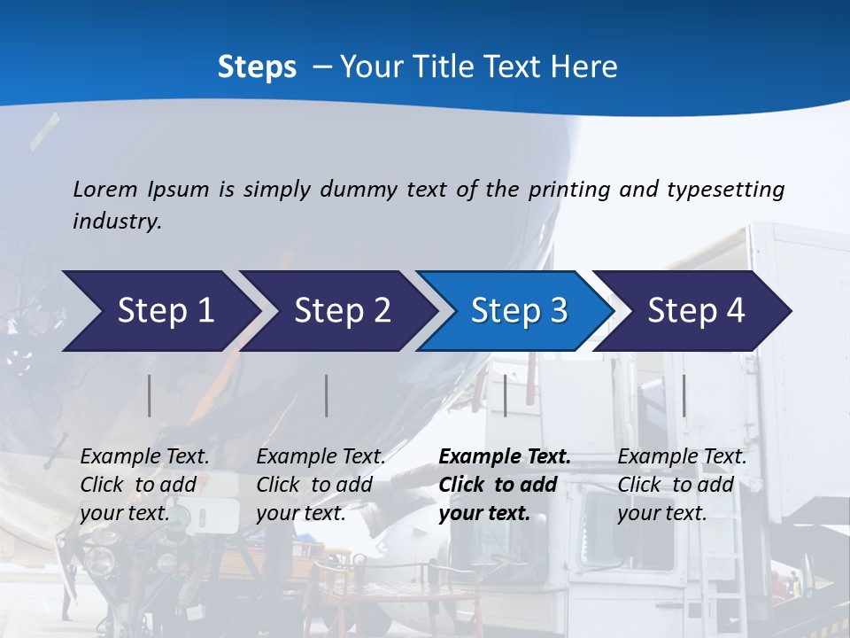 Airplane Is Being Serviced PowerPoint Template
