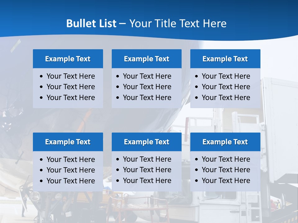 Airplane Is Being Serviced PowerPoint Template