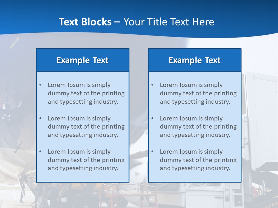 Airplane Is Being Serviced PowerPoint Template