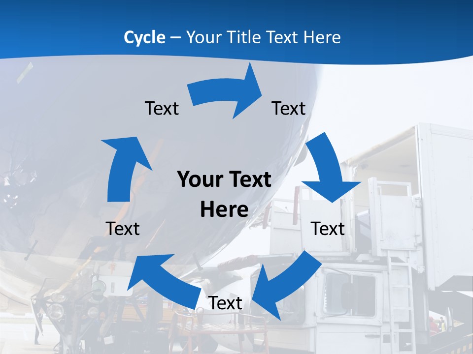 Airplane Is Being Serviced PowerPoint Template