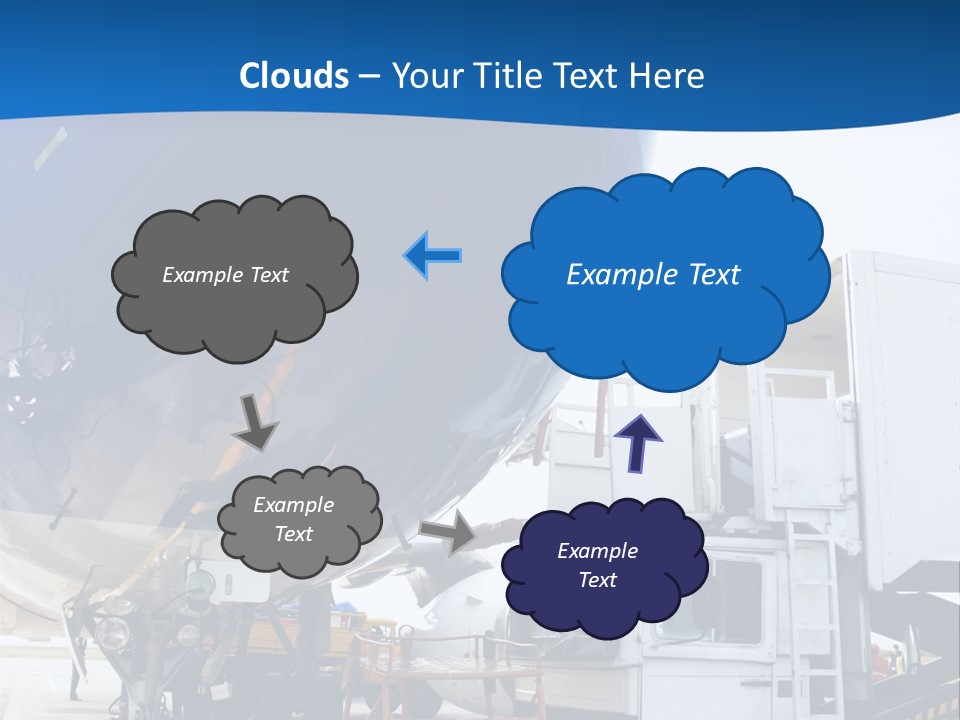Airplane Is Being Serviced PowerPoint Template