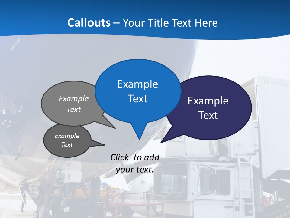 Airplane Is Being Serviced PowerPoint Template
