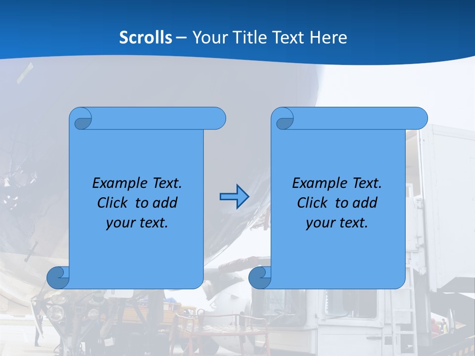 Airplane Is Being Serviced PowerPoint Template