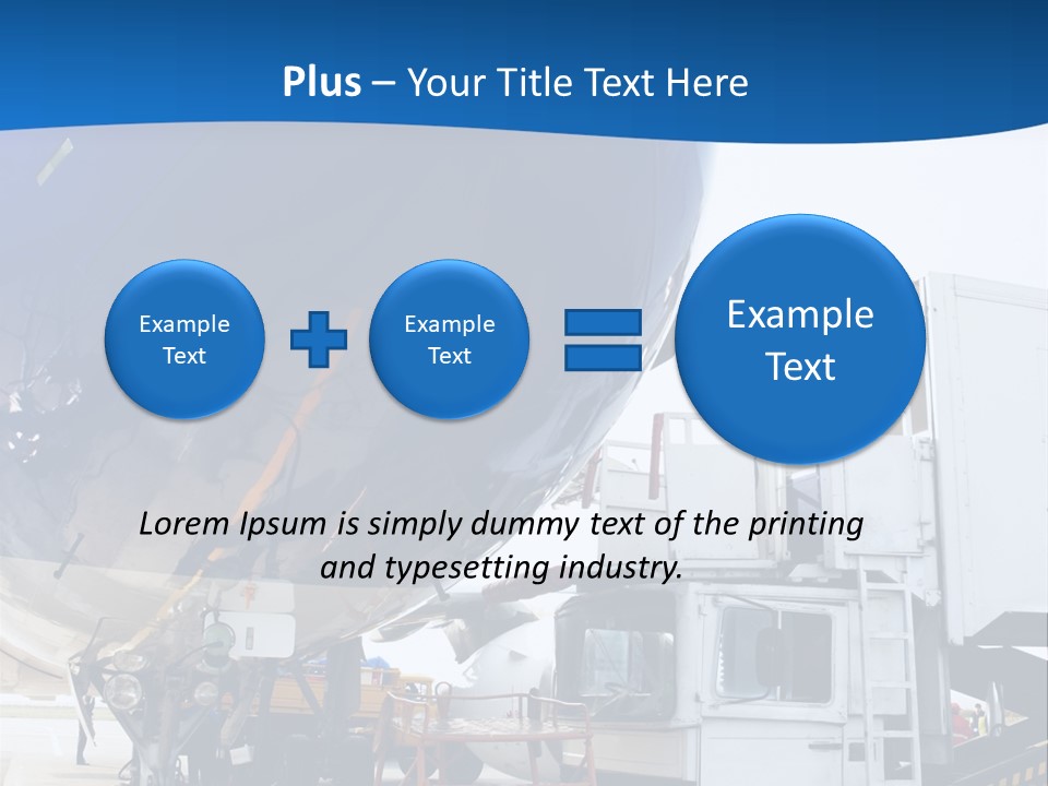 Airplane Is Being Serviced PowerPoint Template