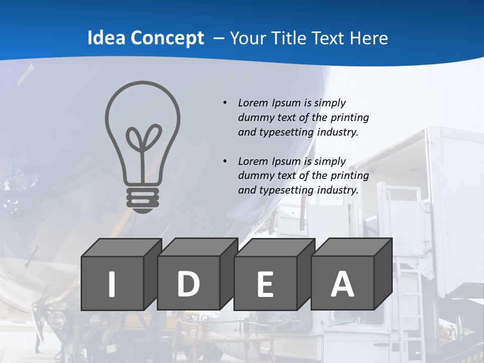 Airplane Is Being Serviced PowerPoint Template