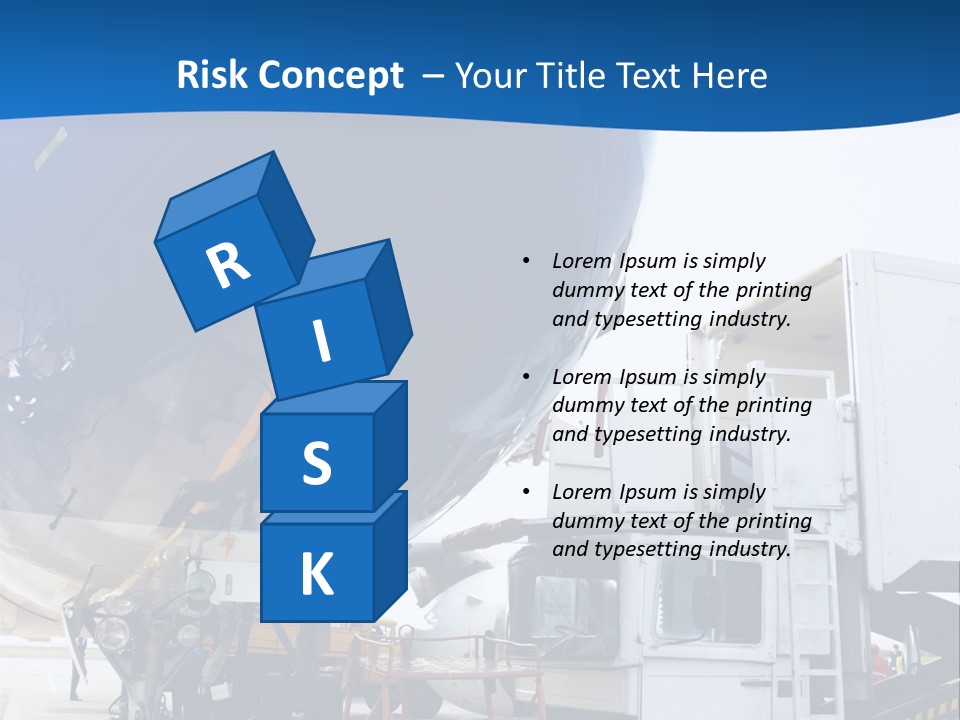 Airplane Is Being Serviced PowerPoint Template