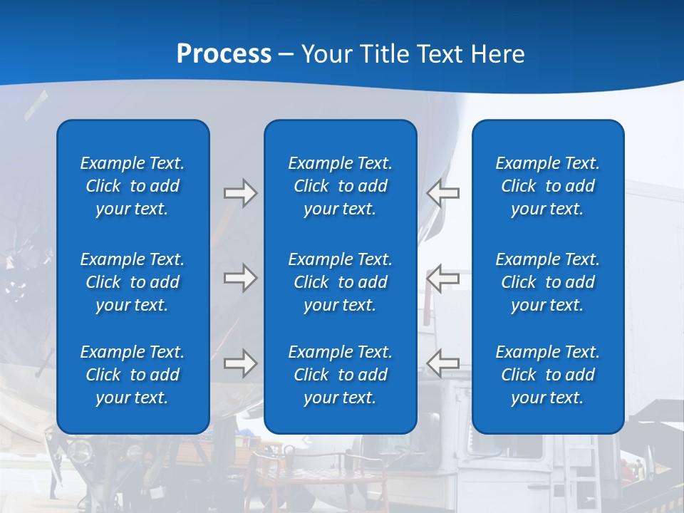 Airplane Is Being Serviced PowerPoint Template