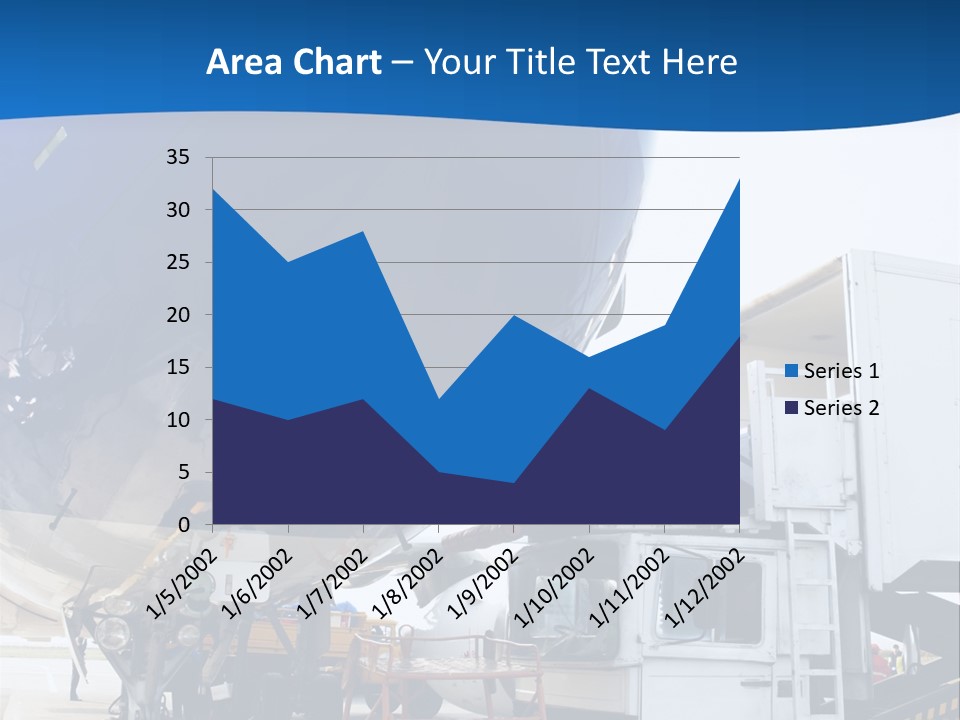 Airplane Is Being Serviced PowerPoint Template