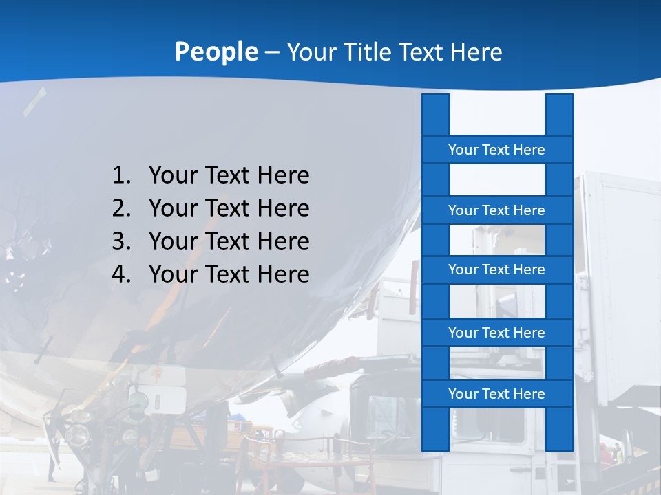 Airplane Is Being Serviced PowerPoint Template