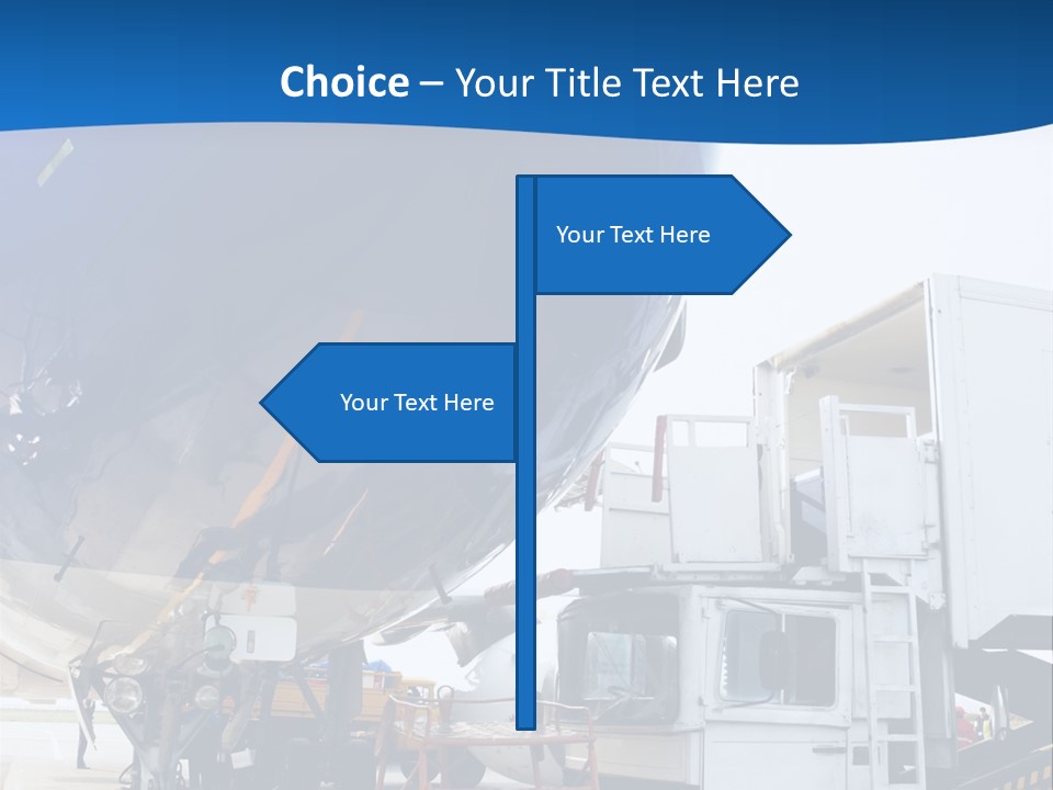 Airplane Is Being Serviced PowerPoint Template