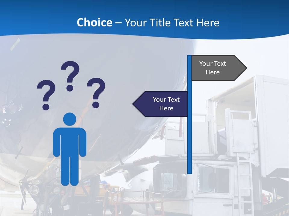 Airplane Is Being Serviced PowerPoint Template