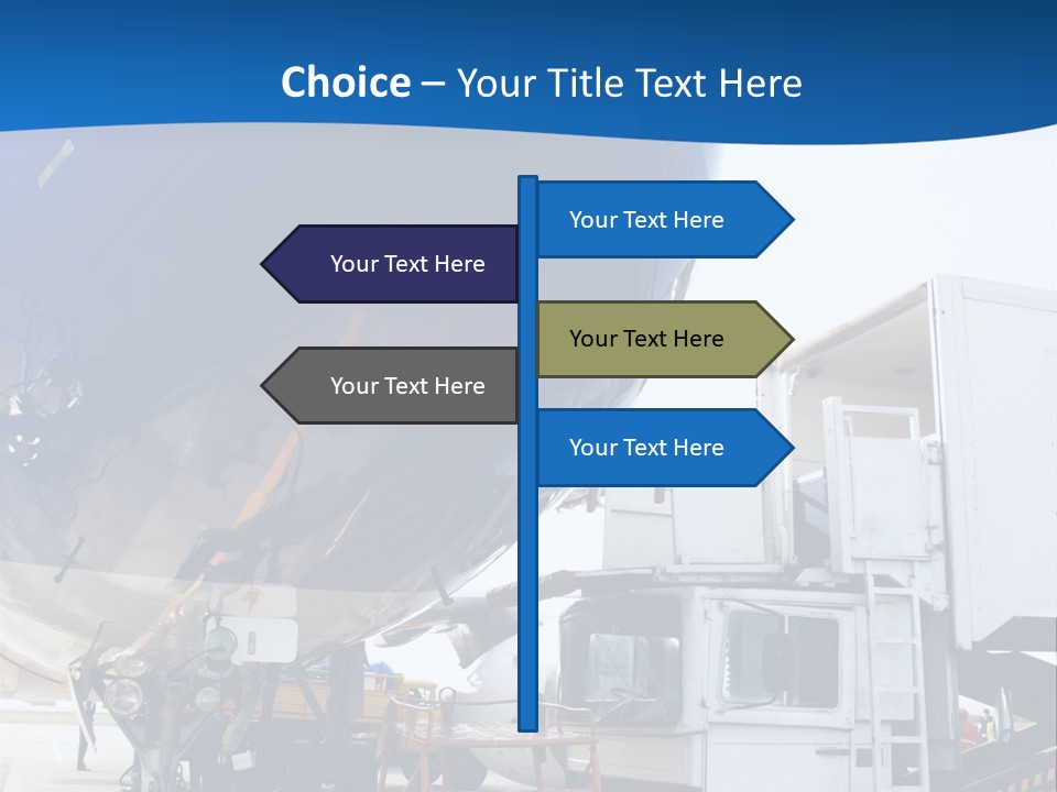 Airplane Is Being Serviced PowerPoint Template