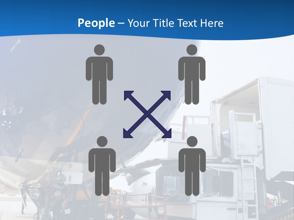 Airplane Is Being Serviced PowerPoint Template