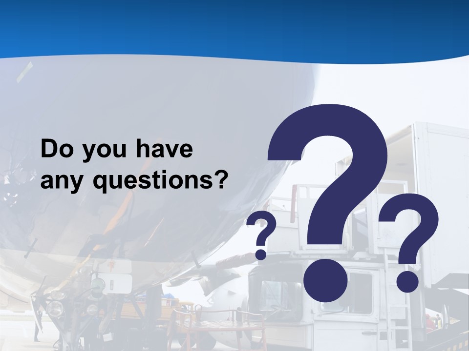 Airplane Is Being Serviced PowerPoint Template