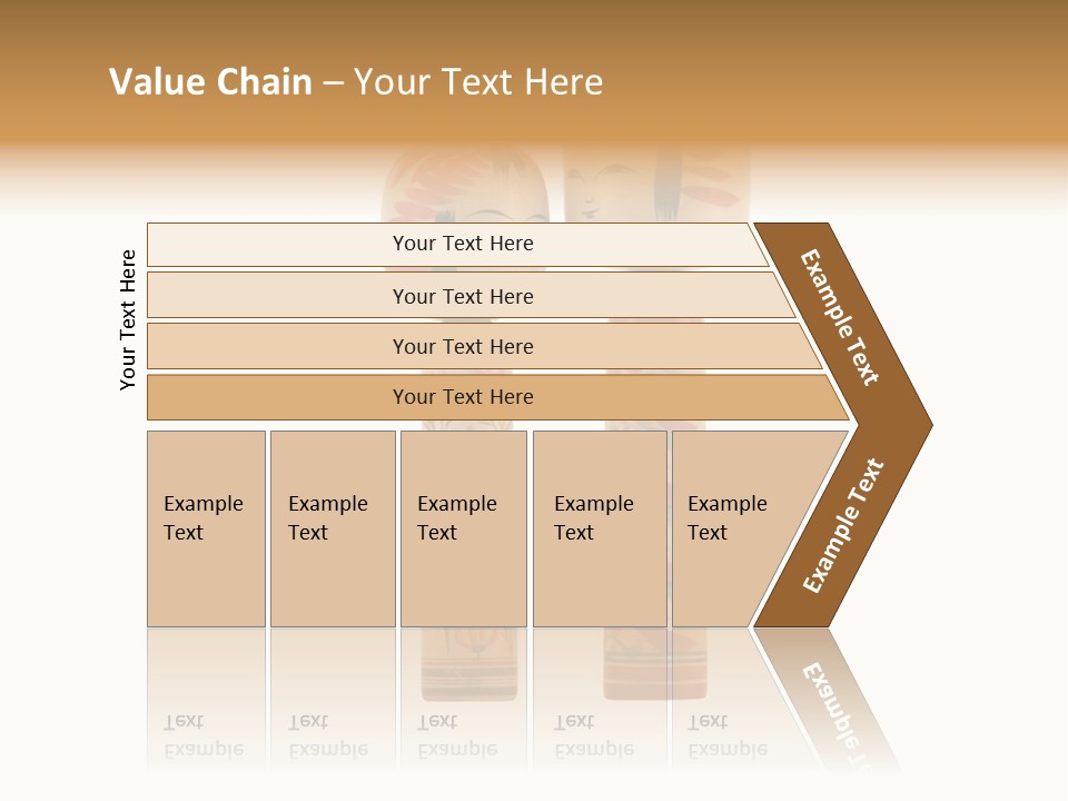 Japanese Kokeshi Dolls Photograph Facing Each Other On White Background PowerPoint Template