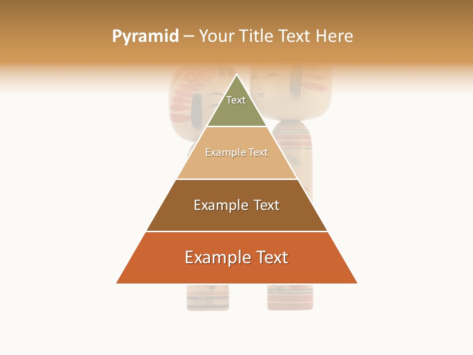 Japanese Kokeshi Dolls Photograph Facing Each Other On White Background PowerPoint Template