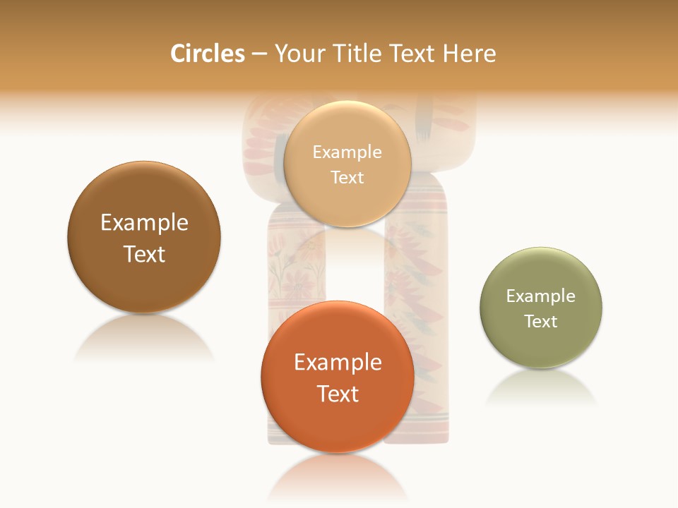 Japanese Kokeshi Dolls Photograph Facing Each Other On White Background PowerPoint Template