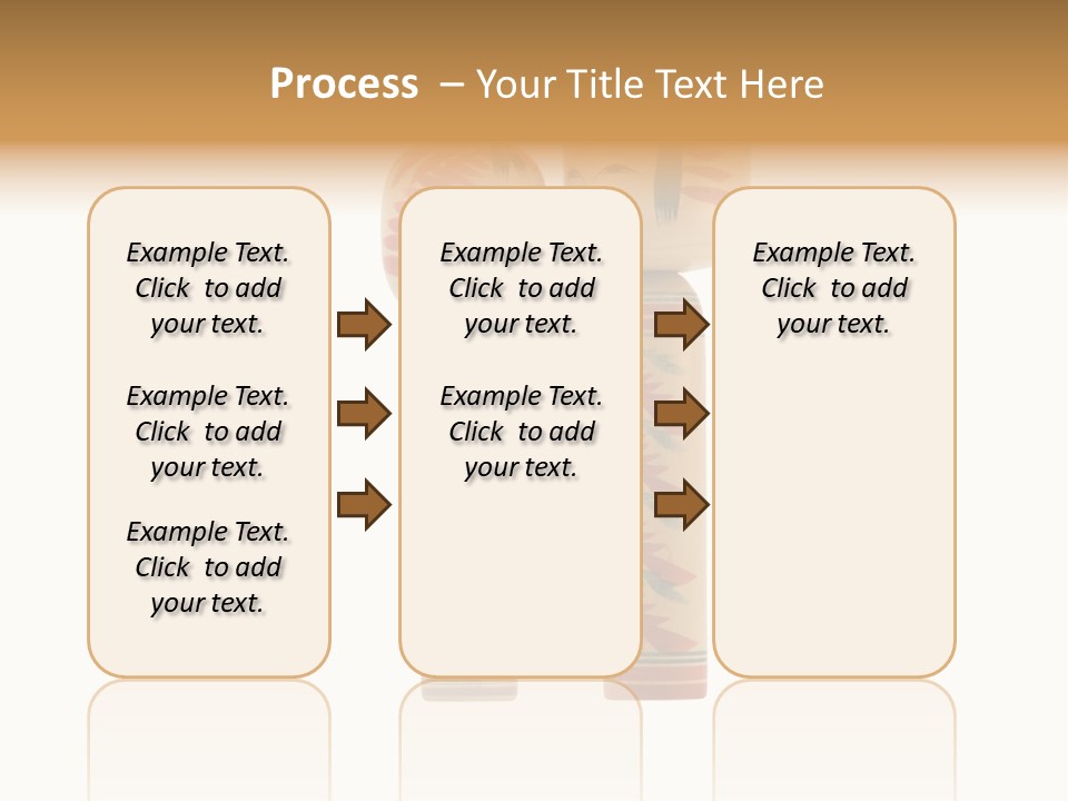 Japanese Kokeshi Dolls Photograph Facing Each Other On White Background PowerPoint Template