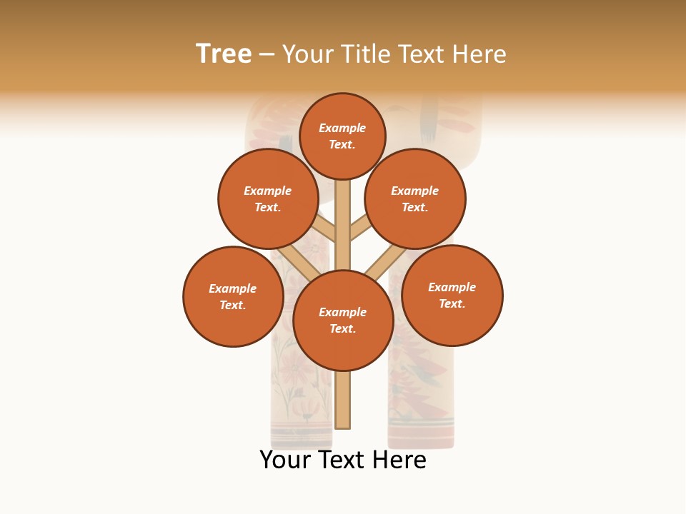 Japanese Kokeshi Dolls Photograph Facing Each Other On White Background PowerPoint Template