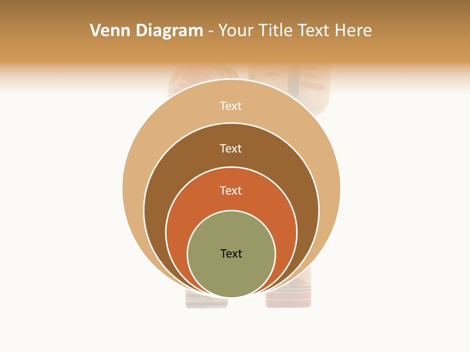 Japanese Kokeshi Dolls Photograph Facing Each Other On White Background PowerPoint Template